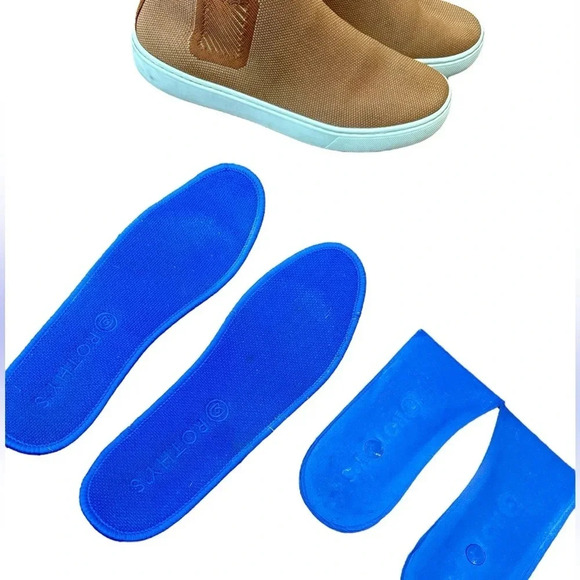 Rothy's Women’s The Chelsea Brown Fawn Melange Knit Pull On Ankle Boots Size 8.5 - Picture 5 of 9